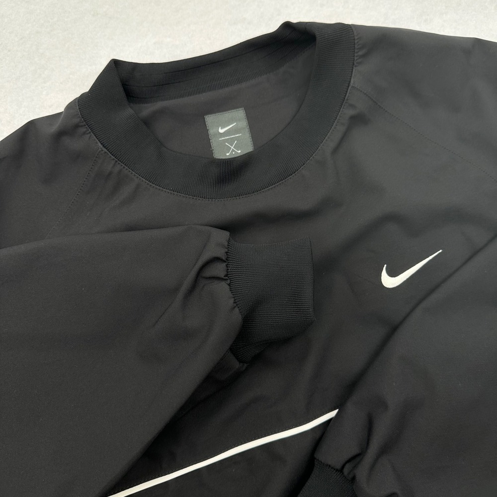 VTG Nike Tiger Woods Golf Storm-FIT Pullover jacket Black White Mens Medium Y2K